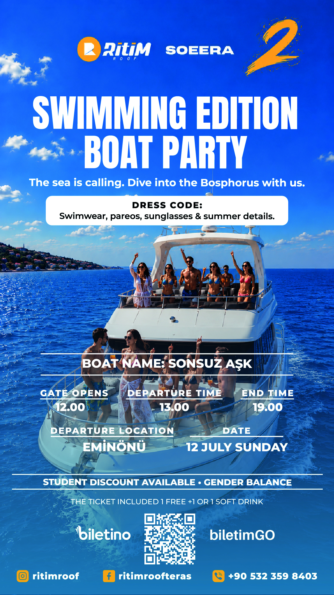 ⚓🖤  SWIMMING EDITION BOAT PARTY 2🖤⚓